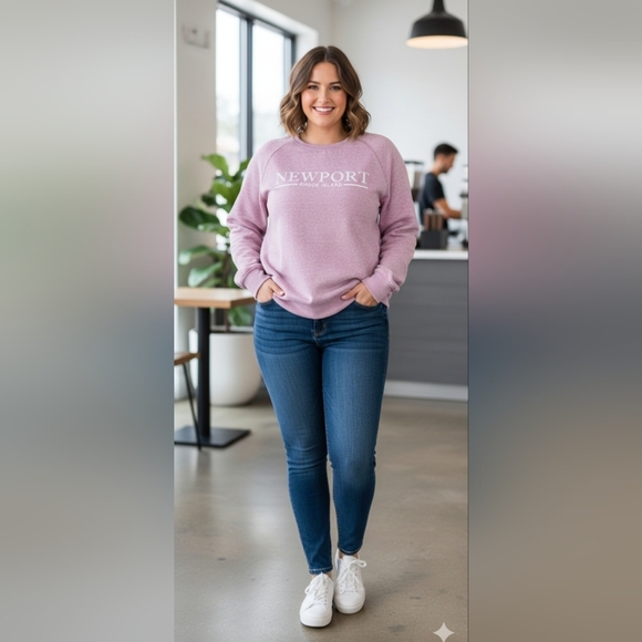 Newport Women's  Pink Crew Neck Sweatshirt Size XXL - Picture 1 of 10